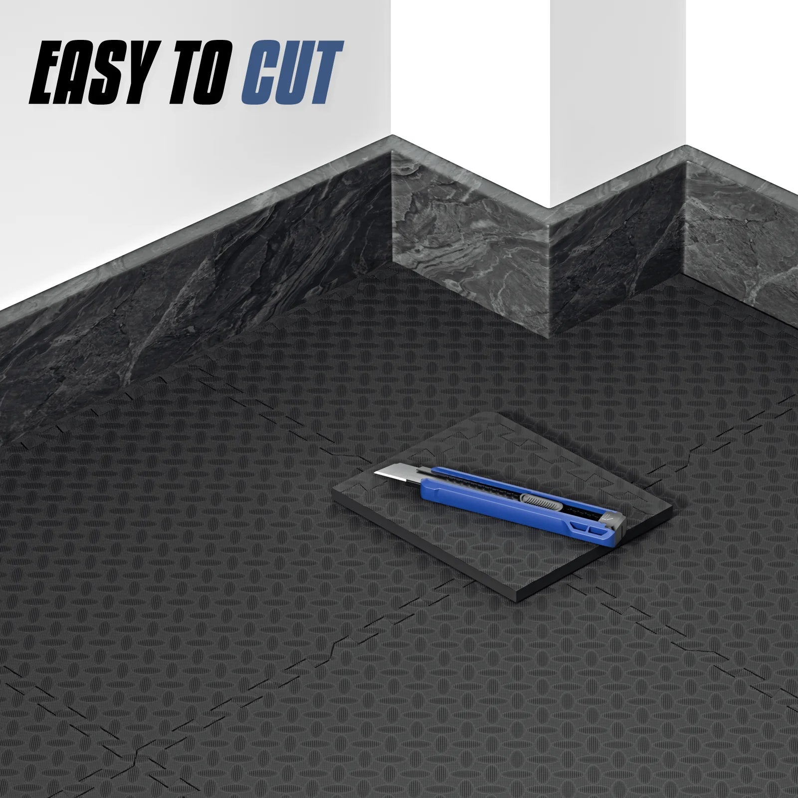 24 Pieces 1/2" Thick Puzzle Exercise Mat, EVA Foam Interlocking Tiles for Home Gym, 96 Square Feet, Black