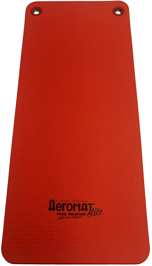 Aeromat Elite Workout Mat with Eyelets, 20" X 48" X 0.5", Phthalate-Free PVC Closed Cell Foam, Red